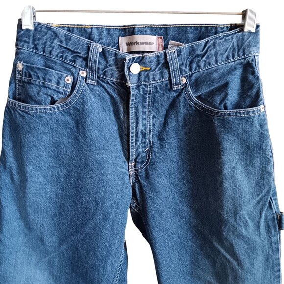 Vintage Y2K Carpenter Jeans Levis 29x28 Workwear Denim Red Tab Boys 16 Baggy - Picture 2 of 9